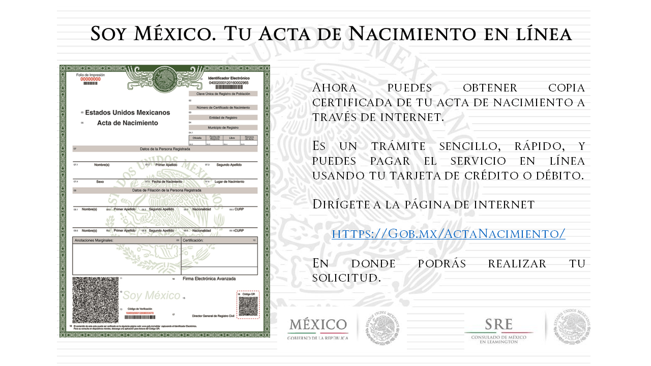 Cómo puedo obtener un acta de nacimiento mexicana