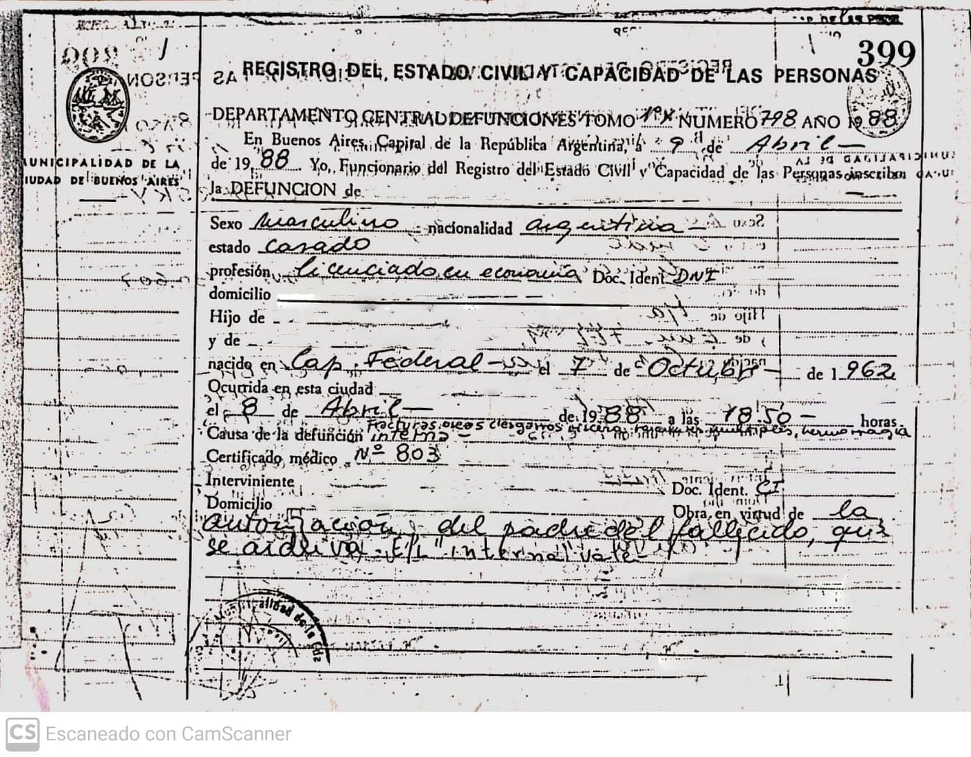 Cómo puedo obtener un certificado de defunción en Argentina
