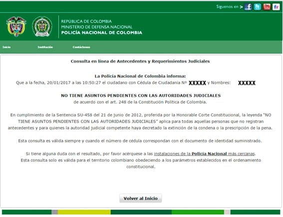 Cuánto tiempo se tarda en obtener un certificado de antecedentes en Colombia